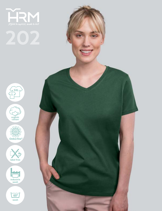 Damen Luxury V-Neck Tees Individuell bestickt (zzgl. Stickerei)